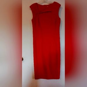 Cache Red‎ Pencil Skirt Dress sz.10 Sleeveless